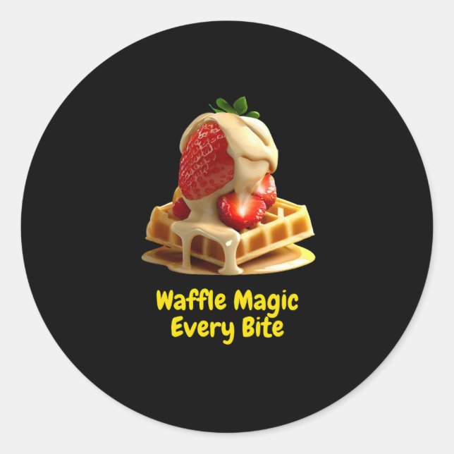 Sticker Rond Magie de gaufre (Devant)