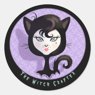 Sticker Rond Magie de Halloween Witch Crafter