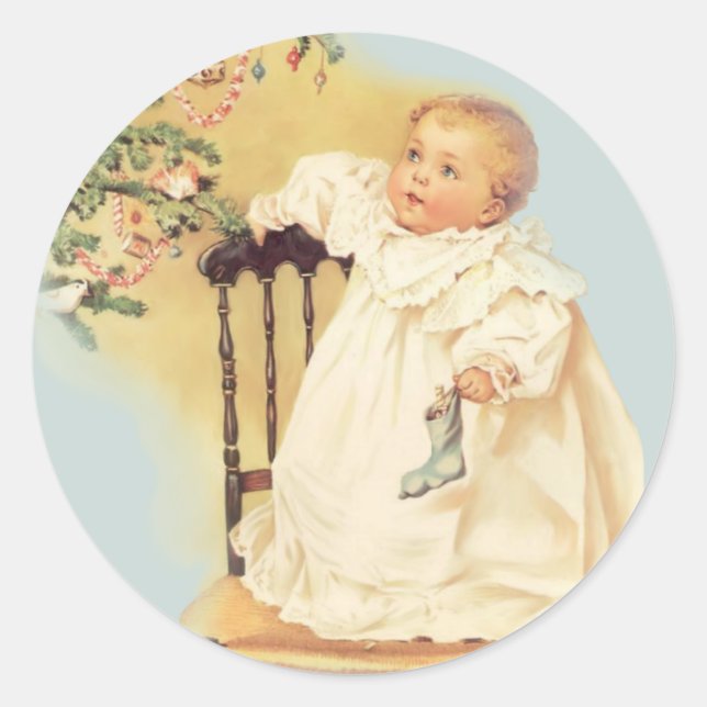 Sticker Rond Magie de Noël (Devant)