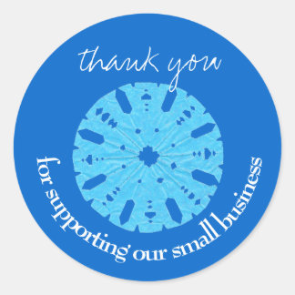 Sticker Rond Magnifique bleu merci client