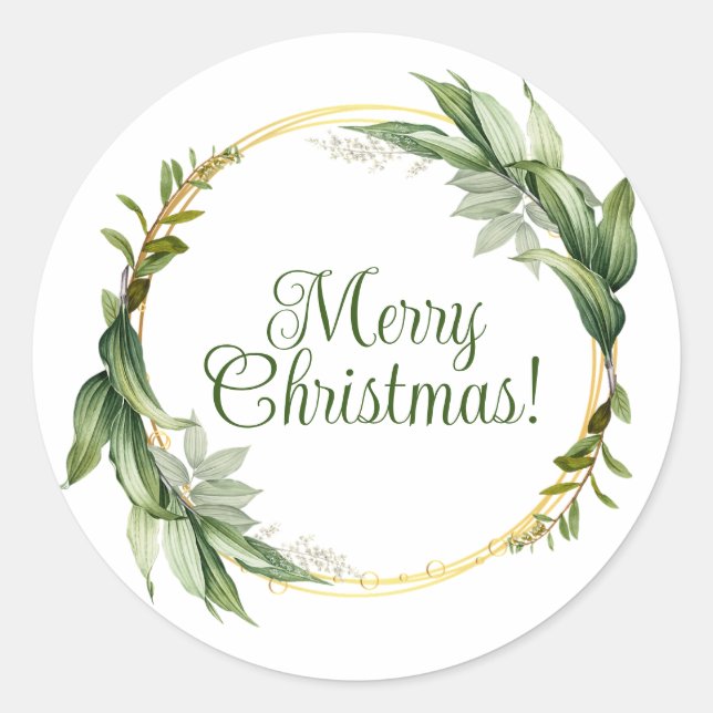 Sticker Rond Magnifique collants de Noël joyeux (Devant)