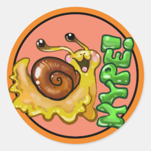 Sticker Rond Magnifique HYPE ! Émote de l'escargot