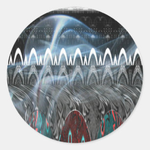 Sticker Rond Magnifique Moderne contemporain vectoriel d'impres