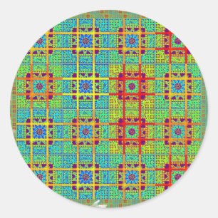 Sticker Rond Magnifique Tribal sud-africain Tribal Print vecteu