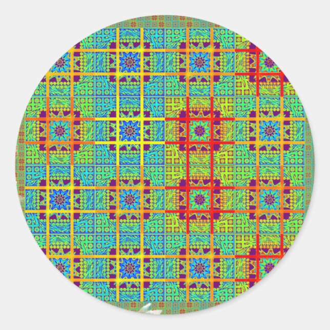 Sticker Rond Magnifique Tribal sud-africain Tribal Print vecteu (Devant)