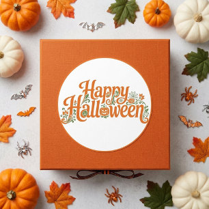 Sticker Rond Magnifiques Jack-o-lanterns orange Halloween autom