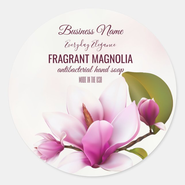 Sticker Rond Magnolia (Devant)