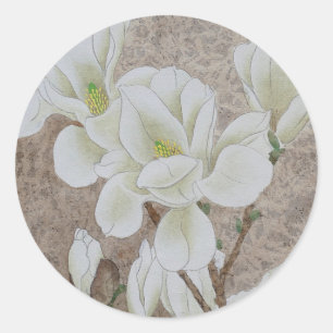 Sticker Rond Magnolia blossom