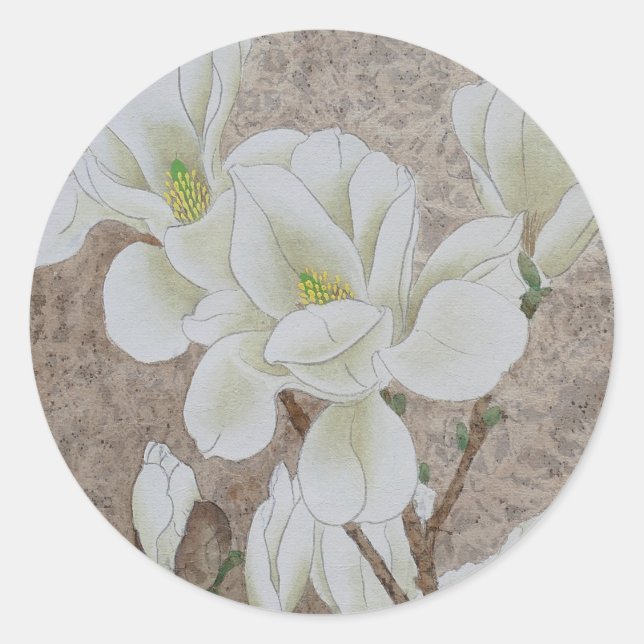 Sticker Rond Magnolia blossom (Devant)