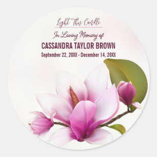 Sticker Rond Magnolia Flower funeral Memorial