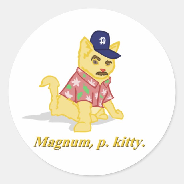 Sticker Rond Magnum, p. kitty. (Devant)