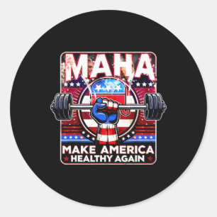 Sticker Rond Maha Rendre l'Amérique en santé Trump Kennedy 2024