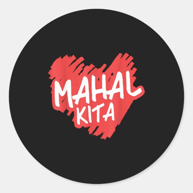 Sticker Rond Mahal Kita - I Love You In Filino - Filino  (Devant)