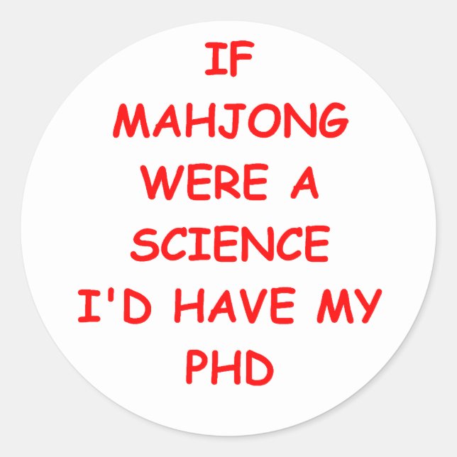 Sticker Rond mahjong (Devant)