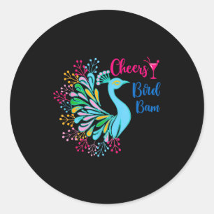 Sticker Rond Mahjong de Pois Acclamations Oiseau Bam Mah Jong C