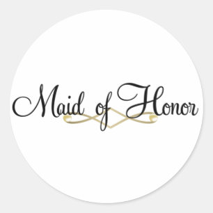 Sticker Rond Maid Of Honor