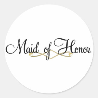 Sticker Rond Maid Of Honor