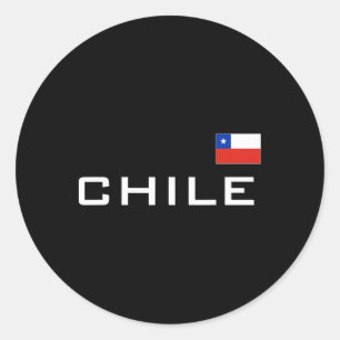 Sticker Rond Maillot Athlétique de Football Sportif Drapeau Chi