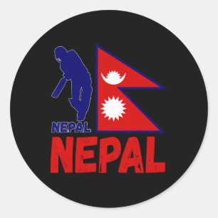 Sticker Rond Maillot de cricket du Népal 1