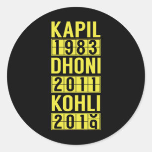 Sticker Rond Maillot de fan de cricket de l'équipe Inde