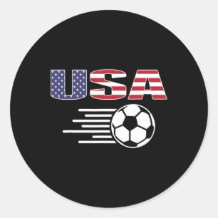 Sticker Rond Maillot de fans de football américains fiers - Dra