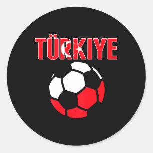 Sticker Rond Maillot de fans de football fiers de Türkiye - Foo