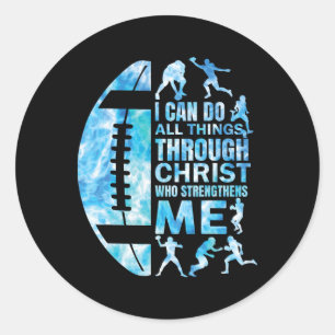 Sticker Rond Maillot de football chrétien femmes garçons hommes