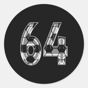 Sticker Rond Maillot de joueur de football argent motif numéro