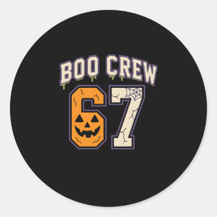 Sticker Rond Maillot de sport 67 Halloween Boo Crew Brainrot Me