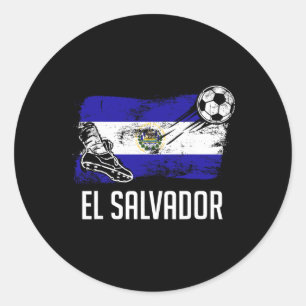 Sticker Rond Maillot Drapeau El Salvador Équipe De Football Sal
