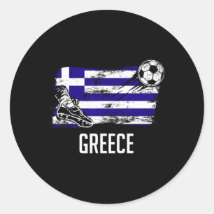 Sticker Rond Maillot Drapeau Grèce Équipe de Football Grecque G