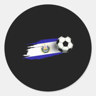 Sticker Rond Maillot du drapeau d'El Salvador Équipe de footbal