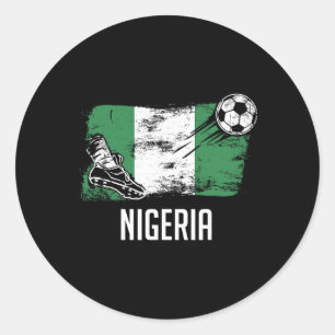 Sticker Rond Maillot du drapeau nigérian Équipe de football nig