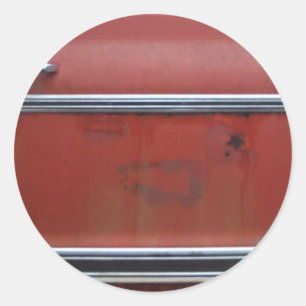 Sticker Rond Maillot en argent rouge Chevy