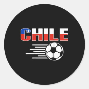 Sticker Rond Maillot Fiers Amateurs de Football Chiliens Fierté