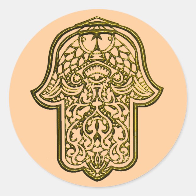 Sticker Rond Main de Hamsa (Devant)