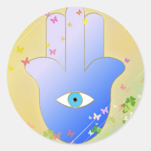 Sticker Rond Main de ressort de Fatima