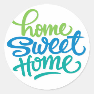 STICKER ROND MAIN LETTEMENT MAISON DOUCE MAISON   PARTI RÉCHAU