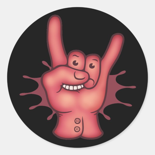 Sticker Rond Main rocheuse de roche (Devant)