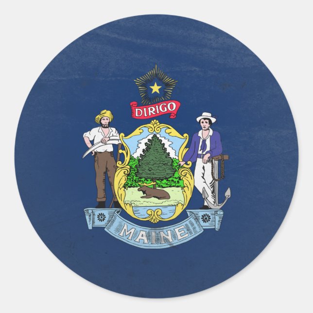 Sticker Rond Maine (Devant)