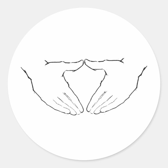 STICKER ROND MAINS AMOUREUSES (Devant)