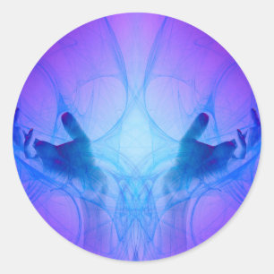 Sticker Rond Mains de guérison