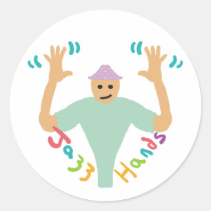 Sticker Rond Mains de jazz