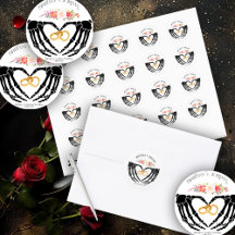 Mains de squelette gothiques légères mariage