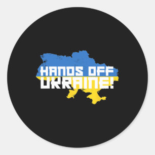 Sticker Rond Mains dehors de l'Ukraine Poutine Protestation Rus