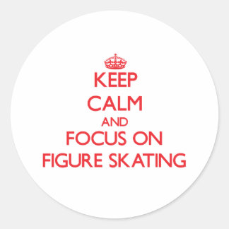 Sticker Rond Maintenez le calme et vous concentrer sur le patin