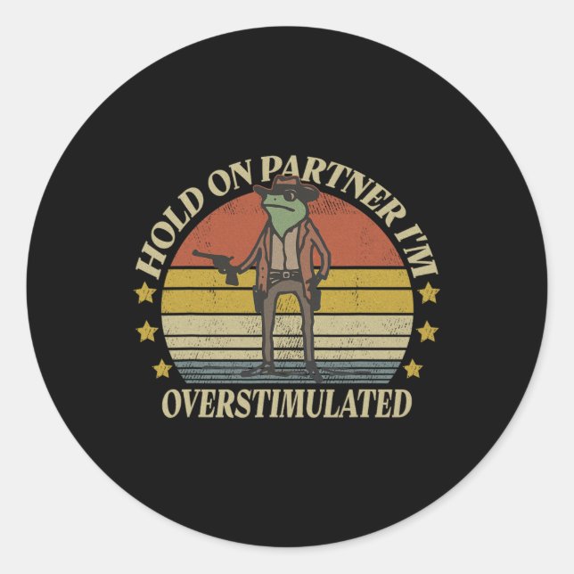 Sticker Rond Maintenir Sur Le Partenaire Im Surstimulé Cowboy F (Devant)