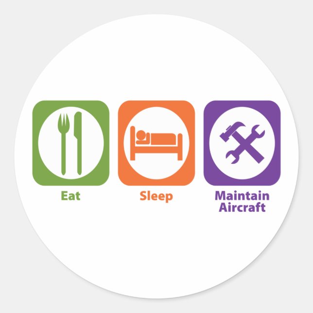 Sticker Rond Maintien du sommeil de l'aéronef (Devant)