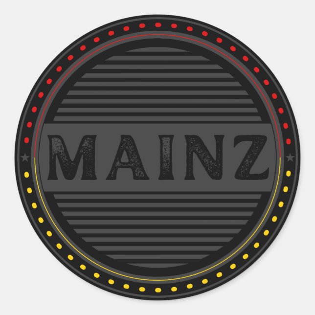 Sticker Rond Mainz City Pride Emblem – German Identity (Devant)