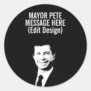 Sticker Rond Maire Pete personnalisé
